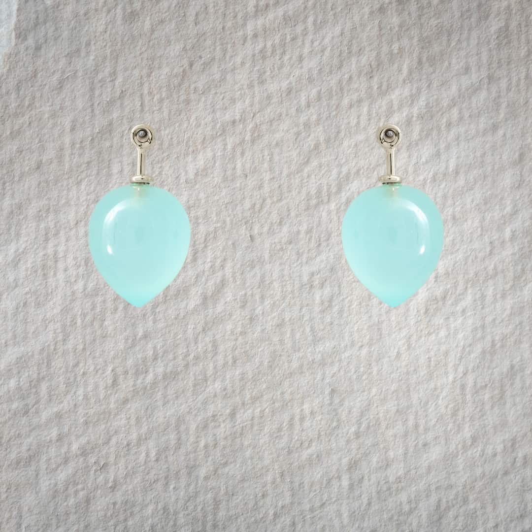 Chalcedon aquablau Pampel 13x11mm Chalcedon aquablau Pampel 13x11mm