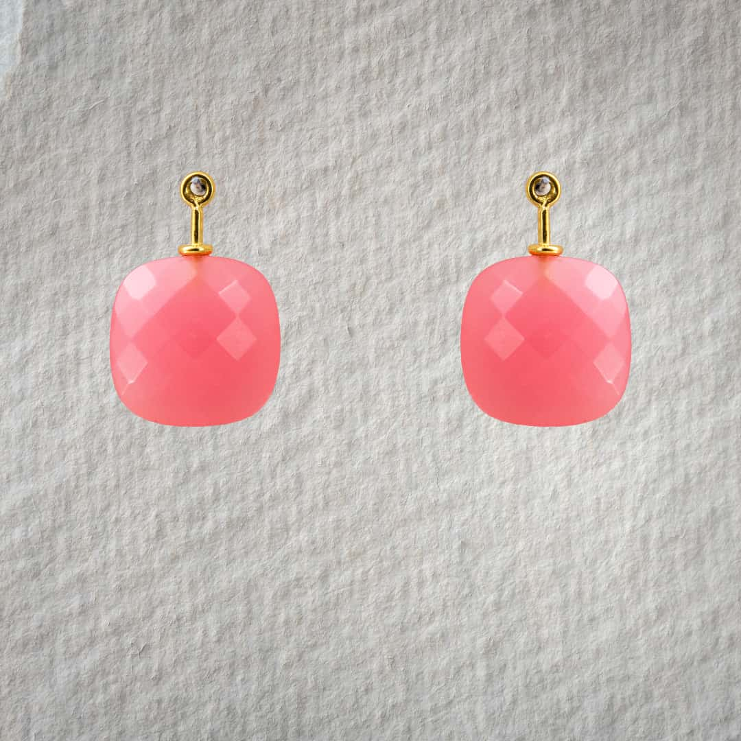 rek. Chalcedon hot pink Antik Briolett 13x13mm